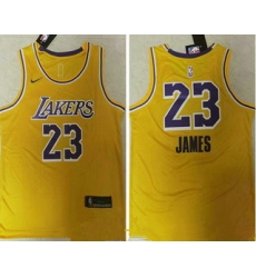 Men Los Angeles Lakers 23 LeBron James Yellow NEW 2021 Nike Swingman Stitched NBA Jersey_ u526F u672C Men Los Angeles Lakers 23 LeBron James Yellow NEW 2021 Nike Swingman Stitched NBA Jersey_ u526F u672C
