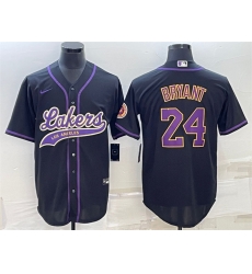 Men Los Angeles Lakers 24 Kobe Bryant Black Cool Base Stitched Baseball Jersey Men Los Angeles Lakers 24 Kobe Bryant Black Cool Base Stitched Baseball Jersey