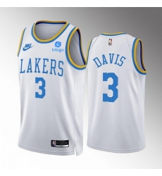 Men Los Angeles Lakers 3 Anthony Davis 2022 23 White Classic Edition Stitched Basketball Jersey Men Los Angeles Lakers 3 Anthony Davis 2022 23 White Classic Edition Stitched Basketball Jersey