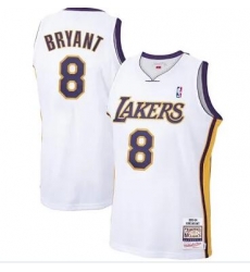 Men Los Angeles Lakers 8 Mitchell & Ness Kobe Bryant White Jersey Men Los Angeles Lakers 8 Mitchell & Ness Kobe Bryant White Jersey