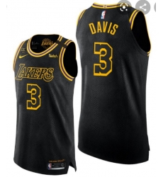 Men Nike Lakers 3 Anthony Davis Black Mamba NBA Stitched Jersey Men Nike Lakers 3 Anthony Davis Black Mamba NBA Stitched Jersey