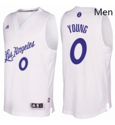 Mens Los Angeles Lakers 0 Nick Young 2016 2017 Christmas Day White NBA Swingman Jersey Mens Los Angeles Lakers 0 Nick Young 2016 2017 Christmas Day White NBA Swingman Jersey