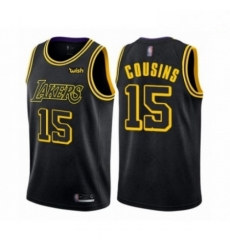 Mens Los Angeles Lakers 15 DeMarcus Cousins Authentic Black City Edition Basketball Jersey Mens Los Angeles Lakers 15 DeMarcus Cousins Authentic Black City Edition Basketball Jersey