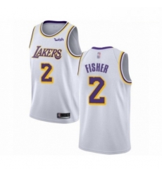 Mens Los Angeles Lakers 2 Derek Fisher Authentic White Basketball Jerseys Association Edition Mens Los Angeles Lakers 2 Derek Fisher Authentic White Basketball Jerseys Association Edition