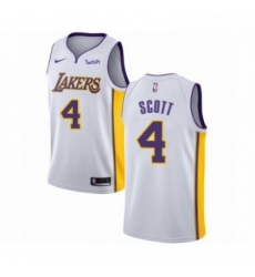 Mens Los Angeles Lakers 4 Byron Scott Authentic White Basketball Jersey Association Edition Mens Los Angeles Lakers 4 Byron Scott Authentic White Basketball Jersey Association Edition