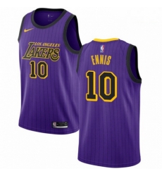 Mens Nike Los Angeles Lakers 10 Tyler Ennis Swingman Purple NBA Jersey City Edition Mens Nike Los Angeles Lakers 10 Tyler Ennis Swingman Purple NBA Jersey City Edition