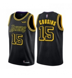 Youth Los Angeles Lakers 15 DeMarcus Cousins Swingman Black Basketball Jersey City Edition Youth Los Angeles Lakers 15 DeMarcus Cousins Swingman Black Basketball Jersey City Edition