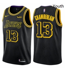 Youth Nike Los Angeles Lakers 13 Wilt Chamberlain Swingman Black NBA Jersey City Edition Youth Nike Los Angeles Lakers 13 Wilt Chamberlain Swingman Black NBA Jersey City Edition