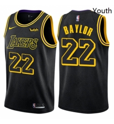 Youth Nike Los Angeles Lakers 22 Elgin Baylor Swingman Black NBA Jersey City Edition Youth Nike Los Angeles Lakers 22 Elgin Baylor Swingman Black NBA Jersey City Edition