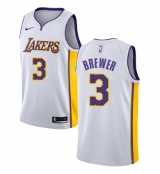 Youth Nike Los Angeles Lakers 3 Corey Brewer Swingman White NBA Jersey Association Edition Youth Nike Los Angeles Lakers 3 Corey Brewer Swingman White NBA Jersey Association Edition
