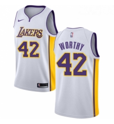 Youth Nike Los Angeles Lakers 42 James Worthy Swingman White NBA Jersey Association Edition Youth Nike Los Angeles Lakers 42 James Worthy Swingman White NBA Jersey Association Edition