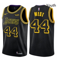 Youth Nike Los Angeles Lakers 44 Jerry West Swingman Black NBA Jersey City Edition Youth Nike Los Angeles Lakers 44 Jerry West Swingman Black NBA Jersey City Edition