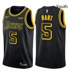 Youth Nike Los Angeles Lakers 5 Josh Hart Swingman Black NBA Jersey City Edition Youth Nike Los Angeles Lakers 5 Josh Hart Swingman Black NBA Jersey City Edition