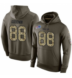 NFL Nike Buffalo Bills 88 Marquise Goodwin Green Salute To Service Mens Pullover Hoodie NFL Nike Buffalo Bills 88 Marquise Goodwin Green Salute To Service Mens Pullover Hoodie
