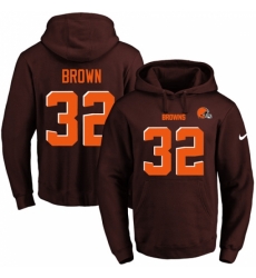 NFL Mens Nike Cleveland Browns 32 Jim Brown Brown Name Number Pullover Hoodie NFL Mens Nike Cleveland Browns 32 Jim Brown Brown Name Number Pullover Hoodie