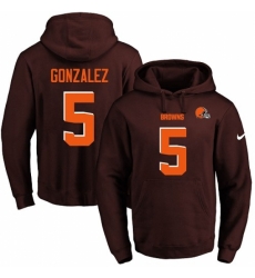 NFL Mens Nike Cleveland Browns 5 Zane Gonzalez Brown Name Number Pullover Hoodie NFL Mens Nike Cleveland Browns 5 Zane Gonzalez Brown Name Number Pullover Hoodie