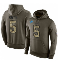 NFL Nike Detroit Lions 5 Matt Prater Green Salute To Service Mens Pullover Hoodie NFL Nike Detroit Lions 5 Matt Prater Green Salute To Service Mens Pullover Hoodie