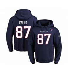 Football Mens Houston Texans 87 Darren Fells Navy Blue Name Number Pullover Hoodie Football Mens Houston Texans 87 Darren Fells Navy Blue Name Number Pullover Hoodie