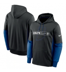 Men Indianapolis Colts Black Color Block Fleece Performance Pullover Hoodie Men Indianapolis Colts Black Color Block Fleece Performance Pullover Hoodie