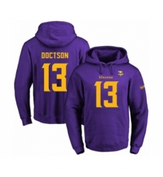 Football Mens Minnesota Vikings 13 Josh Doctson PurpleGold No Name Number Pullover Hoodie Football Mens Minnesota Vikings 13 Josh Doctson PurpleGold No Name Number Pullover Hoodie