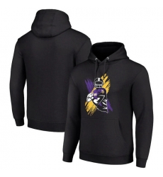 Men Starter Black Minnesota Vikings Player X Fleece Pullover Hoodie Men Starter Black Minnesota Vikings Player X Fleece Pullover Hoodie
