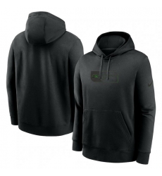 Men Nike Black Seattle Seahawks Edge French Terry Club Pullover Hoodie