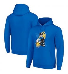 Men Starter Royal Los Angeles Chargers Player X Fleece Pullover Hoodie