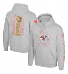 Men Oklahoma City Thunder Heather Gray 2025 Finals Champions Chosen One Pullover Hoodie