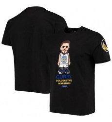 Men Golden State Warriors Stephen Curry Black Pro Standard Caricature T Shirt Men Golden State Warriors Stephen Curry Black Pro Standard Caricature T Shirt
