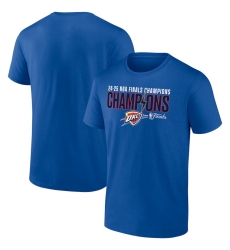 Men Oklahoma City Thunder Blue 2025 Finals Champions Fast Break Hometown T Shirt
