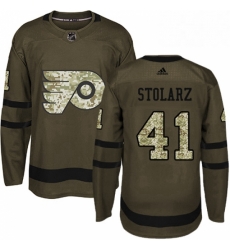 Youth Adidas Philadelphia Flyers 41 Anthony Stolarz Premier Green Salute to Service NHL Jersey Youth Adidas Philadelphia Flyers 41 Anthony Stolarz Premier Green Salute to Service NHL Jersey