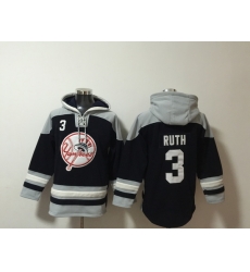Men New York Yankees 3 Babe Ruth Stitched Hoodie Men New York Yankees 3 Babe Ruth Stitched Hoodie