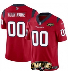Men Houston Texans Active Player Custom Red 2023 F U S E AFC South Champions Patch Vapor Limited Stitched Football Jersey Men Houston Texans Active Player Custom Red 2023 F U S E AFC South Champions Patch Vapor Limited Stitched Football Jersey