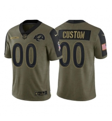 Men Women Youth Toddler Los Angeles Rams ACTIVE PLAYER Custom 2021 Olive Salute To Service Limited Stitched Jersey Men Women Youth Toddler Los Angeles Rams ACTIVE PLAYER Custom 2021 Olive Salute To Service Limited Stitched Jersey