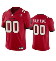 Men Women Youth Tampa Bay Buccaneers Active Player Custom Red 2025 50th Anniversary Patch Vapor Untouchable Limited Stitched Football Jersey