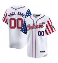 Men Women Youth Detroit Tigers ACTIVE PLAYER Custom White 2025 Independence Day Vapor Premier Limited Stitched Baseball Jersey