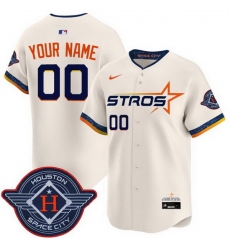 Men Women Youth Houston Astros Active Player Custom Cream 2025 City Connect Limited Stitched Baseball Jersey Men Women Youth Houston Astros Active Player Custom Cream 2025 City Connect Limited Stitched Baseball Jersey