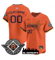 Men Women Youth Houston Astros Active Player Custom Orange 2025 City Connect Limited Stitched Baseball Jerseys