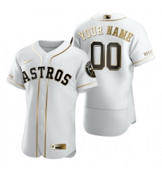 Men Women Youth Toddler All Size Houston Astros Custom Nike White Stitched MLB Flex Base Golden Edition Jersey Men Women Youth Toddler All Size Houston Astros Custom Nike White Stitched MLB Flex Base Golden Edition Jersey