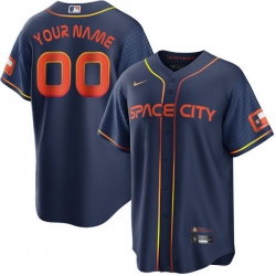 Men Women Youth Toddler HOUSTON ASTROS Custom Stitched Jersey Blue