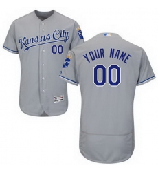 Men Women Youth All Size Kansas City Royals Majestic Road Flex Base Custom Jersey Grey Men Women Youth All Size Kansas City Royals Majestic Road Flex Base Custom Jersey Grey