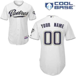 Men Women Youth All Size San Diego Padres White Custom Jerseys