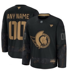 Men Women Youth Ottawa Senators Fanatics Black 2024 Military Appreciation Custom Practice Jersey