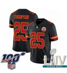 2020 Super Bowl LIV Men Kansas City Chiefs #25 Darwin Thompson Limited Black Rush Vapor Untouchable Football Jersey 2020 Super Bowl LIV Men Kansas City Chiefs #25 Darwin Thompson Limited Black Rush Vapor Untouchable Football Jersey