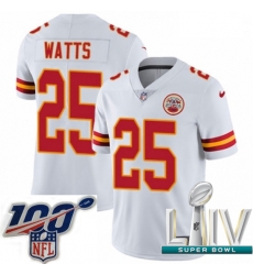2020 Super Bowl LIV Men Nike Kansas City Chiefs #25 Armani Watts White Vapor Untouchable Limited Player NFL Jersey 2020 Super Bowl LIV Men Nike Kansas City Chiefs #25 Armani Watts White Vapor Untouchable Limited Player NFL Jersey