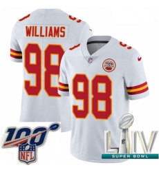 2020 Super Bowl LIV Men Nike Kansas City Chiefs #98 Xavier Williams White Vapor Untouchable Limited Player NFL Jersey 2020 Super Bowl LIV Men Nike Kansas City Chiefs #98 Xavier Williams White Vapor Untouchable Limited Player NFL Jersey