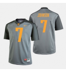 Men Tennessee Volunteers Brandon Johnson College Football Gray Jersey Men Tennessee Volunteers Brandon Johnson College Football Gray Jersey