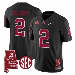 Men Nike Ryan Williams Black #2 Alabama Jersey