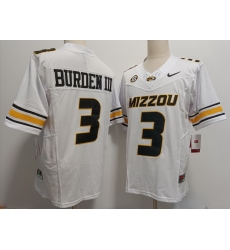 Men Missouri Tigers Luther Burden #3 White F U S E Stitched Jersey Men Missouri Tigers Luther Burden #3 White F U S E Stitched Jersey