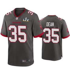 Men Jamel Dean Buccaneers Pewter Super Bowl Lv Game Jersey